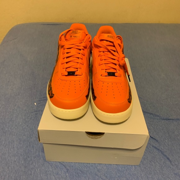 Nike Air Force 1 Orange Skeleton - Picture 2 of 5